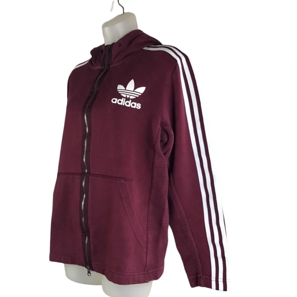 ADIDAS ESSENTIALS FRENCH TERRY 3-STRIPES FULL-ZIP HOODIE Men’s Medium